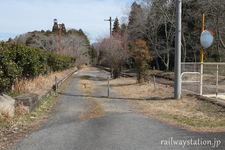 信楽高原鉄道・雲井駅、貨物ホーム・側線跡。