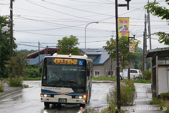 豊富温泉に到着した沿岸バス、終点は留萌市立病院の超長距離路線バス