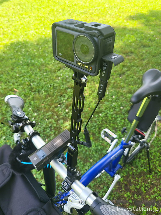 折りたたみ自転車のブロンプトンに取り付けたDJI Osmo Action3