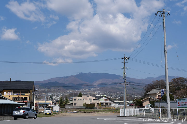 丸子線廃線巡り輪行旅、昼食で寄ったコンビニからの風景