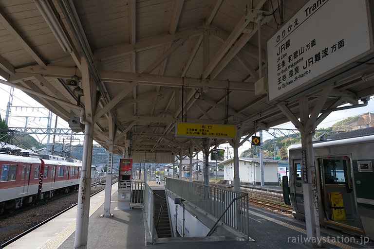 近鉄吉野線・JR和歌山線の乗換駅で共同使用駅・吉野口駅