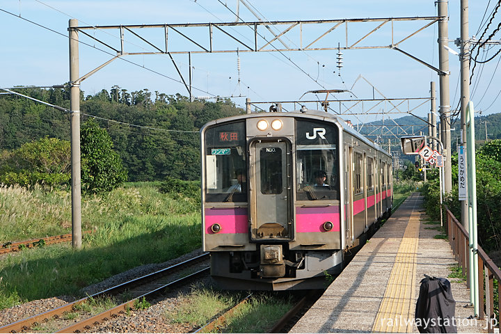 羽越本線・羽後亀田駅、今や北東北の顔となった701系電車、