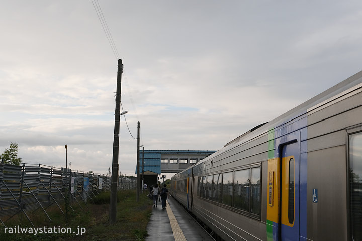 宗谷本線、特急サロベツ1号で豊富駅に到着