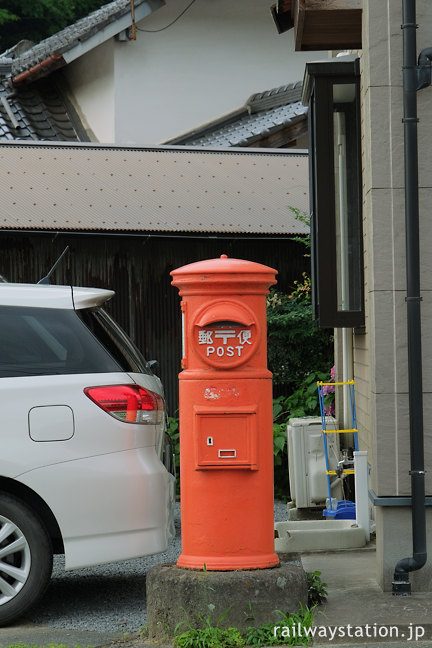 日田彦山線・大行司駅‐宝珠山駅間の駅間徒歩、丸ポスト