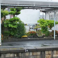 JR日豊本線・築城駅、駅舎横の枯池