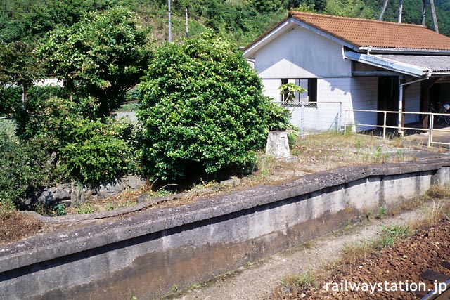 JR四国・高徳線・阿波大宮駅の枯れた池と木造駅舎