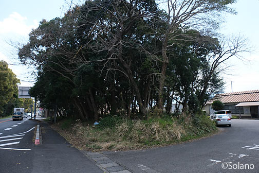 紀勢本線・神志山駅、木々が密集したロータリー