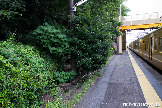 JR西日本・山陽本線・神代駅ホームに停車する115系電車