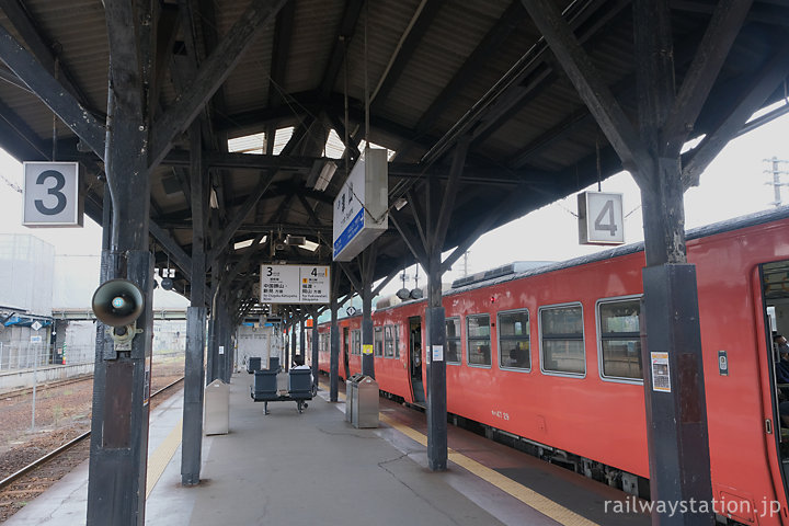 JR西日本津山線の終点、津山駅に到着。