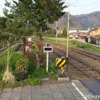 長野電鉄・屋代線・松代駅、構内通路踏切横の池庭跡