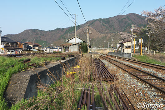 長野電鉄・屋代線・信濃川田駅、屋代方の側線ホーム跡