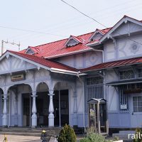 明治40年築、南海・浜寺公園駅の洋風木造駅舎(大阪府堺市)