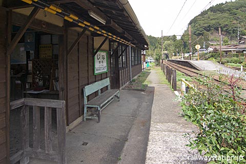 大井川鉄道・地名駅の木造駅舎、ホーム側