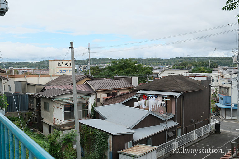 三木城址近く、神戸電鉄・三木上の丸駅から見た三木市街