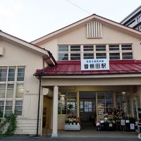 福島交通・飯坂線・曽根田駅、昭和17年築の木造駅舎